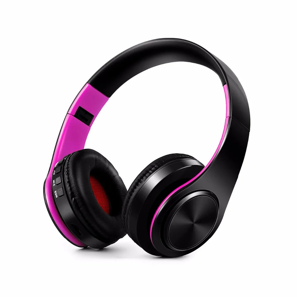 Free Shipping Wireless Bluetooth Headphone Stereo Headset Music Headset Support SD Card with Mic for Mobile Ipad