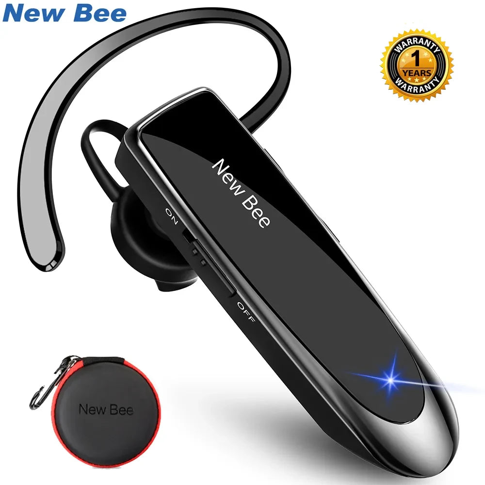 New Bee B41 Wireless Headset V5.0 Handsfree Earphones 24Hrs Talking Headphones With Noise Cancelling Mic For iPhone xiaomi