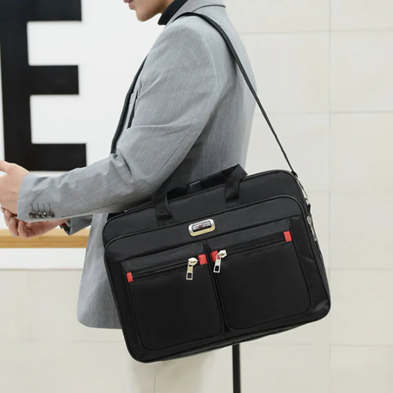 Fashion Large Capacity Men's Briefcase Multifunction 14" Laptop Bag Office Male Shoulder Messenger Bag Business Handbag