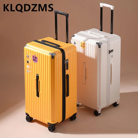 KLQDZMS 24"26"28"30"32Inch Travel Suitcase with Wheels Women's Large Capacity Trolley Case Men's PC Password Box Rolling Luggage