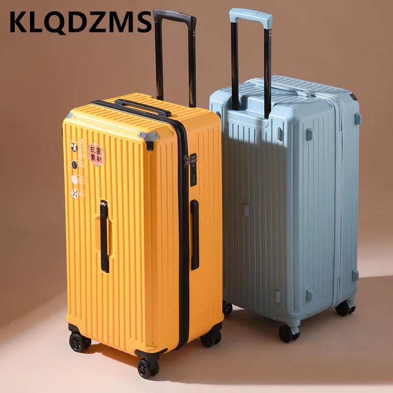 KLQDZMS 24"26"28"30"32Inch Travel Suitcase with Wheels Women's Large Capacity Trolley Case Men's PC Password Box Rolling Luggage