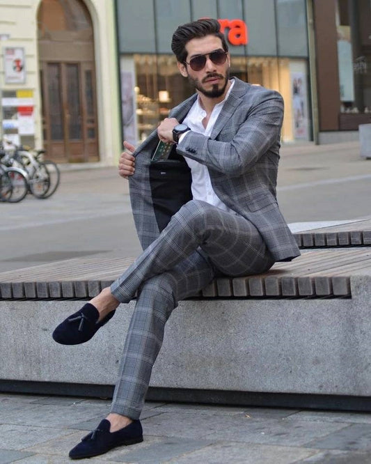 2019 High Quality New Arrival Mens Suits Slim Fit Male Business Formal Wedding Tuxedos Custom Made Boy Friend Suit Male 2 Pieces