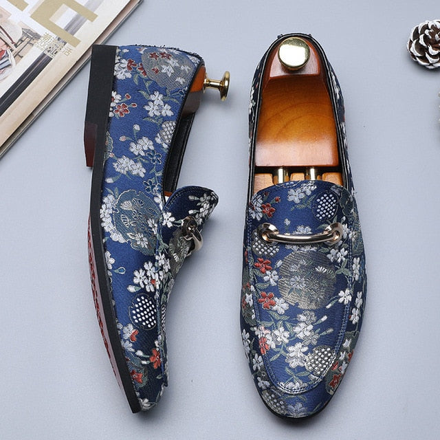 Men Casual Embroider Shoes Big Size 38-48 Flats Shoes for Men Loafers Shoes Soft Comfortable Man Footwear