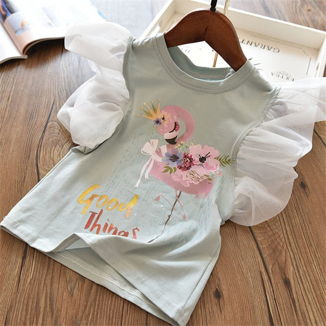 2020 3 5 6 7 8 Years Unicorn Girls T-Shirt Boys Short Sleeve Tee Tops Kids Cartoon Printing Clothes Children Birthday Party Wear