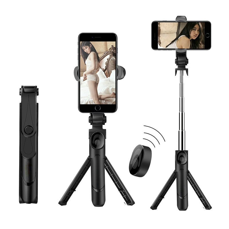 3 In 1 Selfie Stick Phone Tripod Extendable Monopod with Bluetooth Remote for Smartphone Selfie Stick