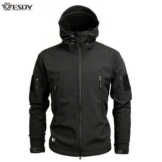 Shark Soft Shell Military Tactical Jacket Men Waterproof Warm Windbreaker US Army Clothing Winter Big Size Men Camouflage Jacket