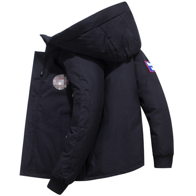 Multi-pocket Big goose DIY Down jacket men's Down jacket hip-hop streetwear outdoor tech clothing jacket Harajuku cargo coat