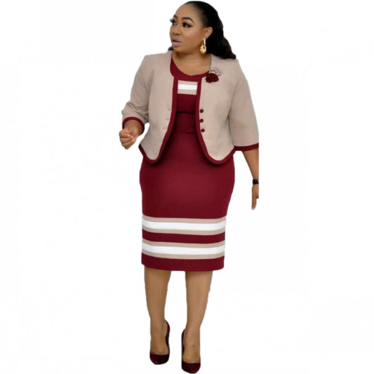 2XL-6XL Plus Size African Dresses For Women 2021 Spring Autumn Elegent Fashion Style African Women Polyester Midi Dress