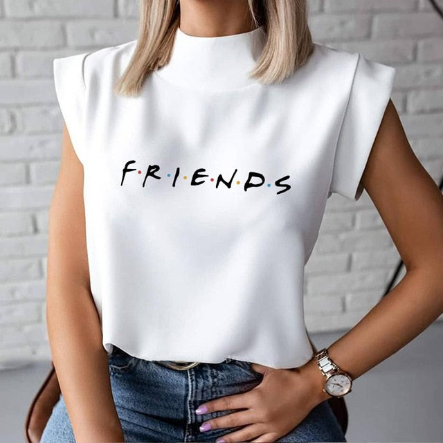 Women's Blouse Thin Abstract Art Rose Face Print O-Neck Short Sleeve White Female Casual Shirt Slim 2021 Summer Office Lady Tops