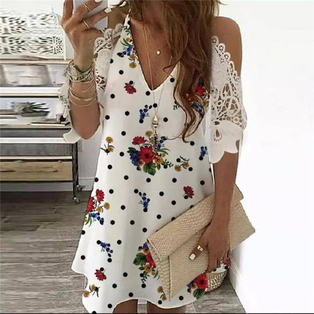 Off Shoulder Half Sleeve Blouse Women Shirt New Summer Party Ladies Tops Plus Size Bare Shoulders V Neck Lace Sexy Blouses