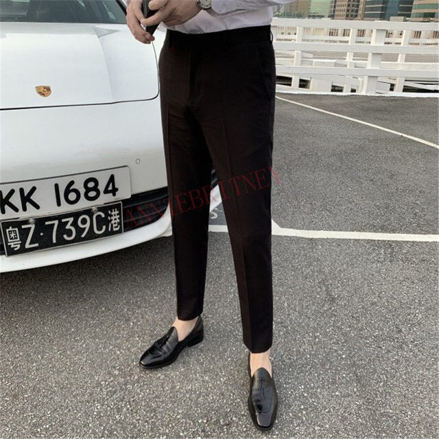 2021 Fashion Men White Suit Pants Custom Oversize Men Slim Fit Trousers Prom Dress Royal Blue Men's Pants